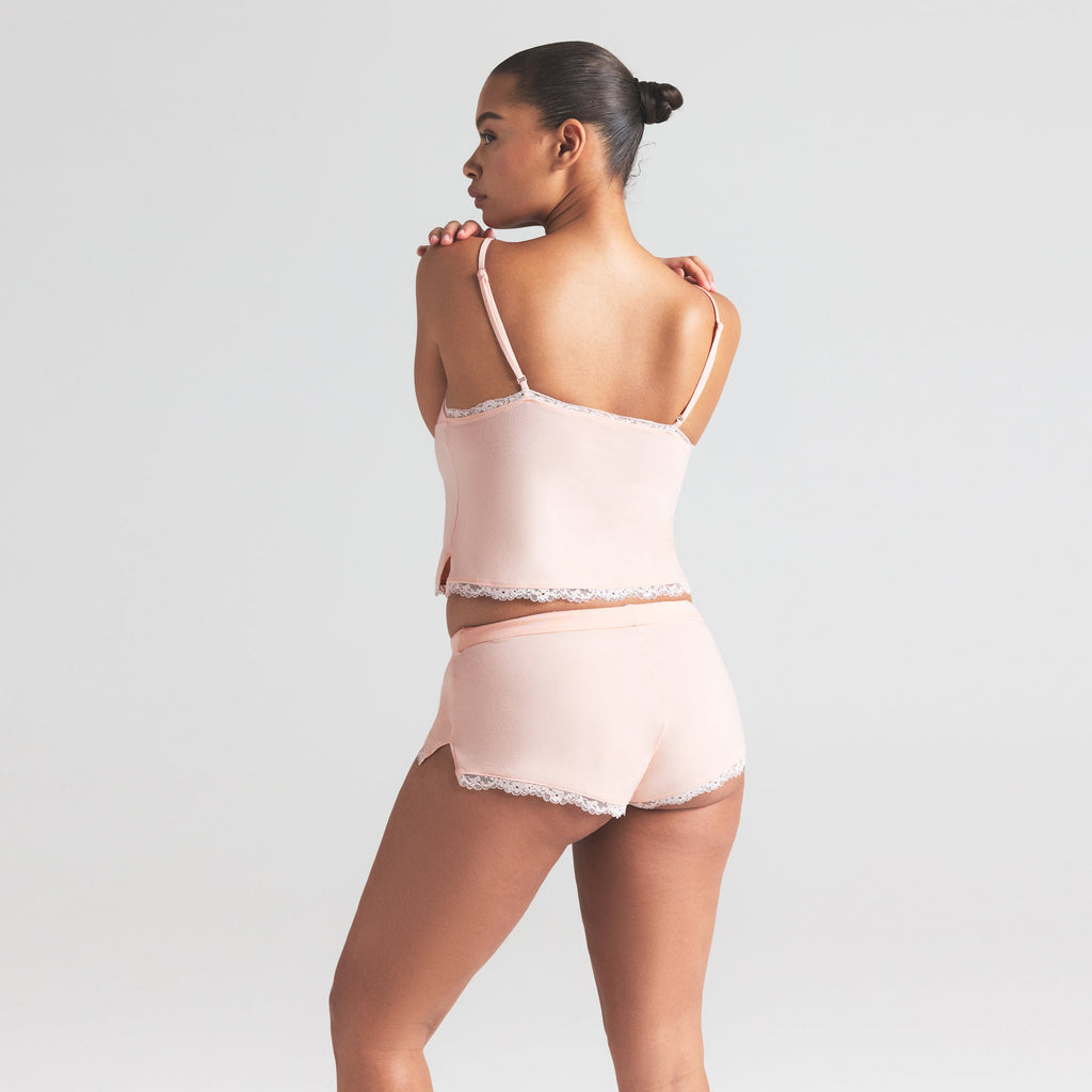 COTTON JERSEY LACE CAMI AND SHORT SET | PRIMROSE