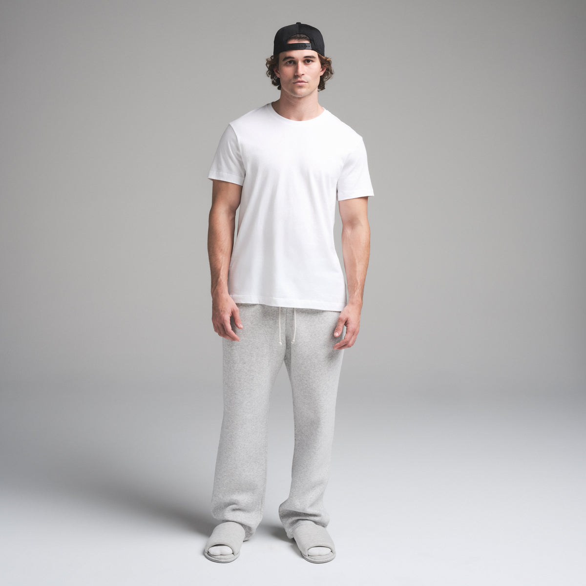 SKIMS COTTON MENS CLASSIC T-SHIRT | CHALK