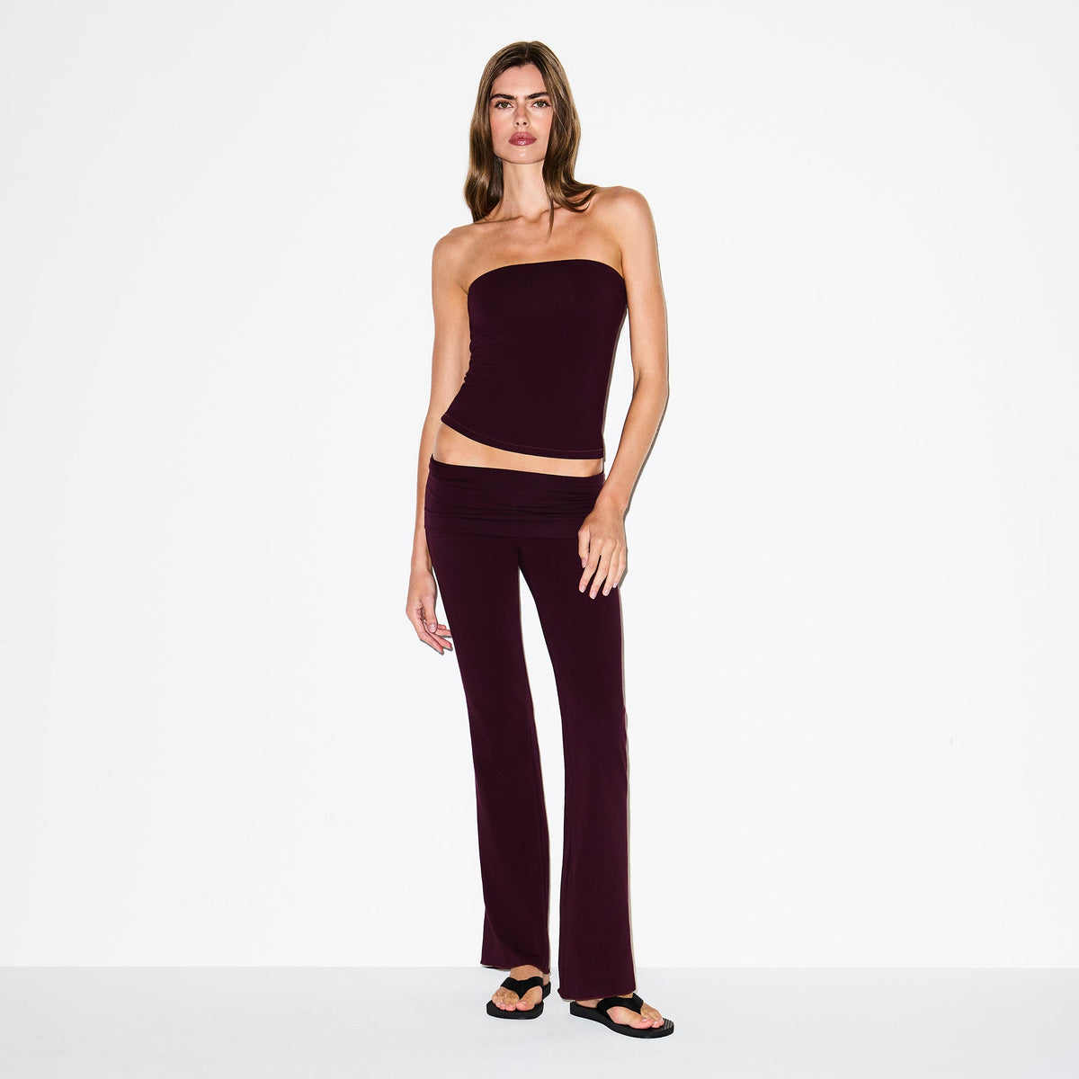 COTTON JERSEY TUBE TOP | CURRANT