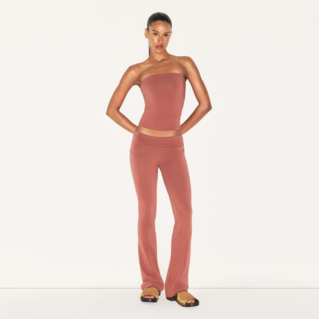 COTTON JERSEY TUBE TOP | REDWOOD